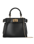 Nano Peekaboo, &pound;820, Handbags, Black, Leather, Front view